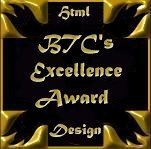 BTC's Excellence Award for HTML & Design