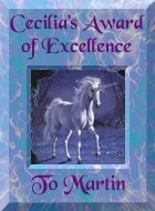 Cecilia's Award of Excellence