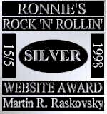 Ronnie's Rock 'N' Rollin' Website Award