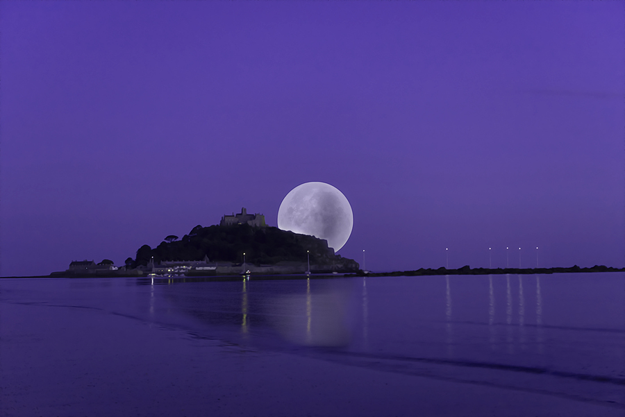 Super_Moon_St_Michaells_Mount_Purple